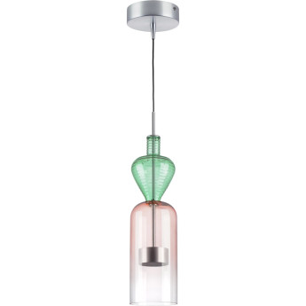 Люстра LIGHTSTAR BELLE 814004 LED 1х8W 3000K алюминий/мультиколор